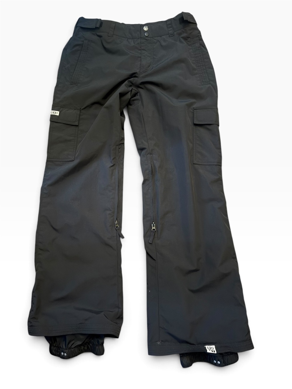 Roxy Black Snow Pants Women’s Small Insulated Ski Snowboard Waterproof Cargo